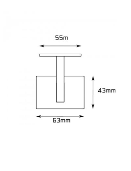 Preview: Handlaufhalter Handlaufträger Wand Holz RAL 7016 Anthrazit  42,4 rund inkl. Abdeckrosette